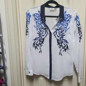 Sheer white blouse